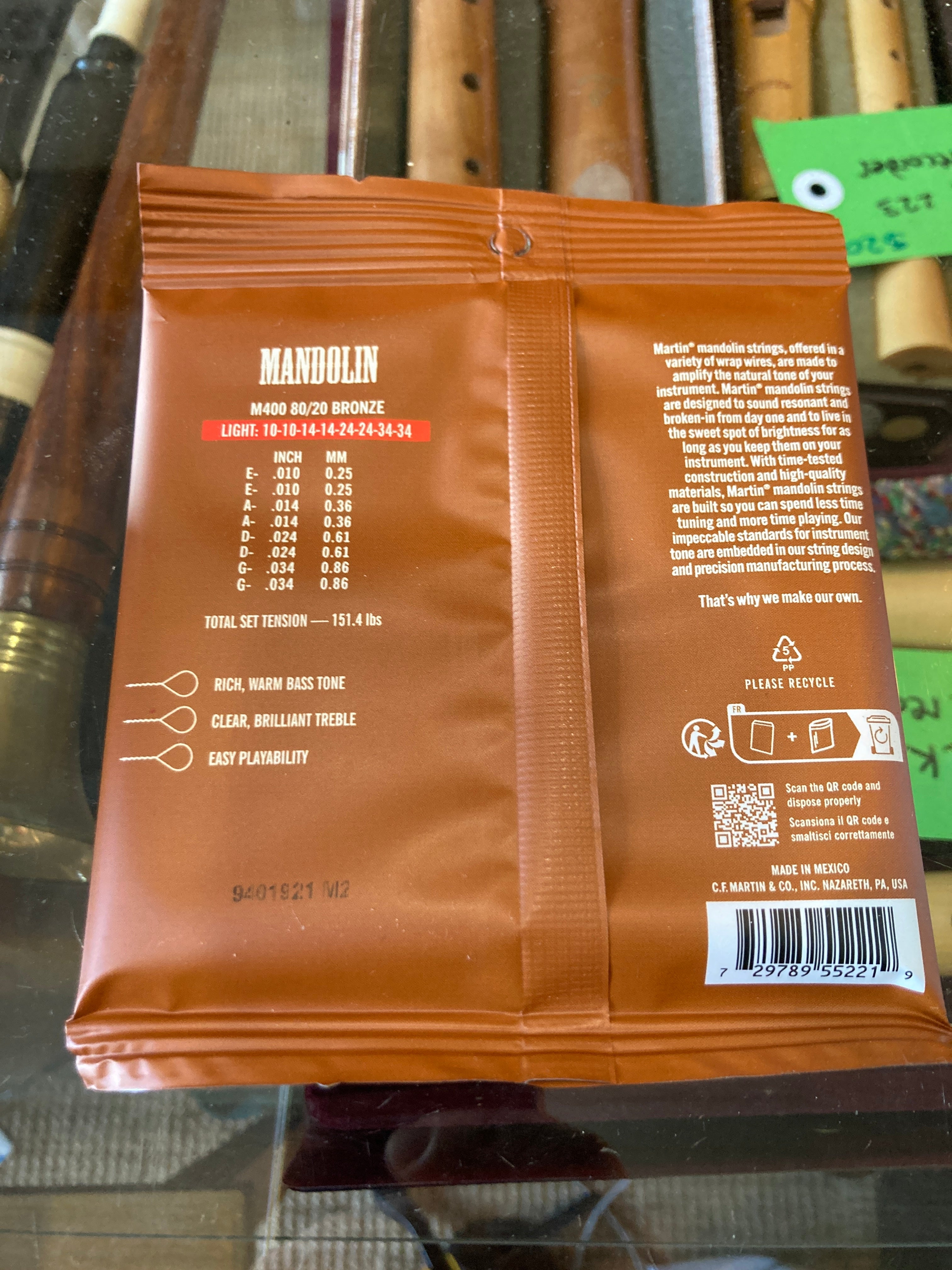 Martin M400 Mandolin strings